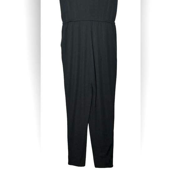 Lauren Ralph Lauren Black Soft Short Sleeve Jumpsuit, Elastic Waist & Pockets, M - Picture 10 of 16